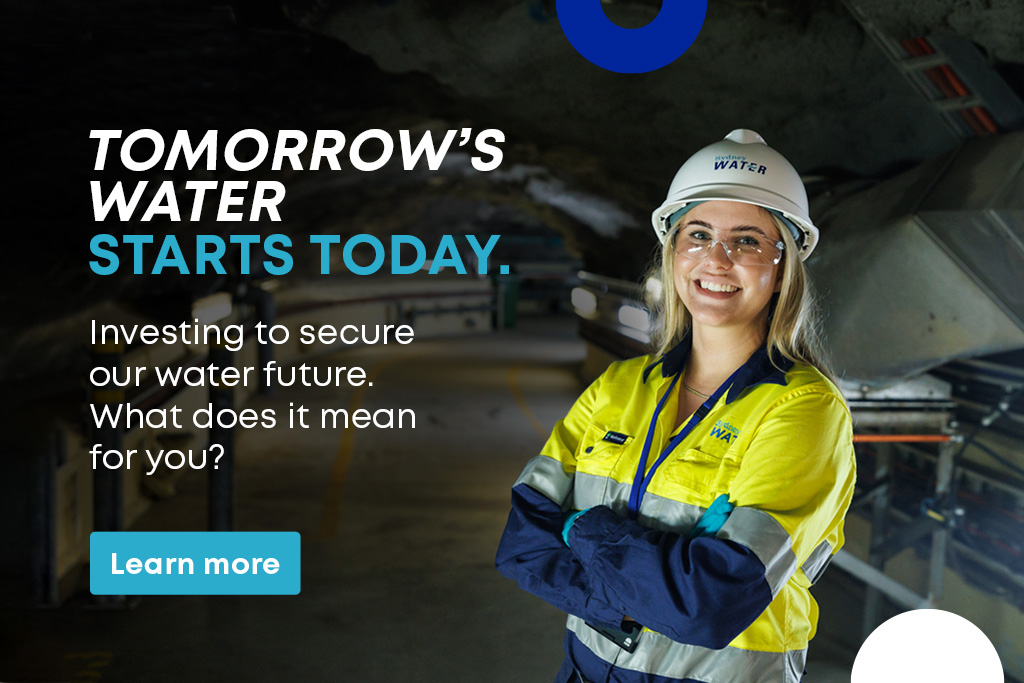 Tomorrow's water starts today. Sydney Water's Price Proposal - securing our water future